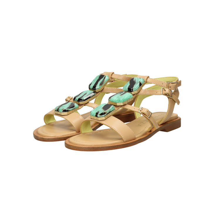 BEIGE | APEPAZZA - D S5FLAT09 Sandalo