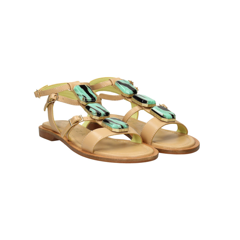 BEIGE | APEPAZZA - D S5FLAT09 Sandalo