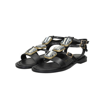 NERO | APEPAZZA - D S5FLAT09 Sandalo