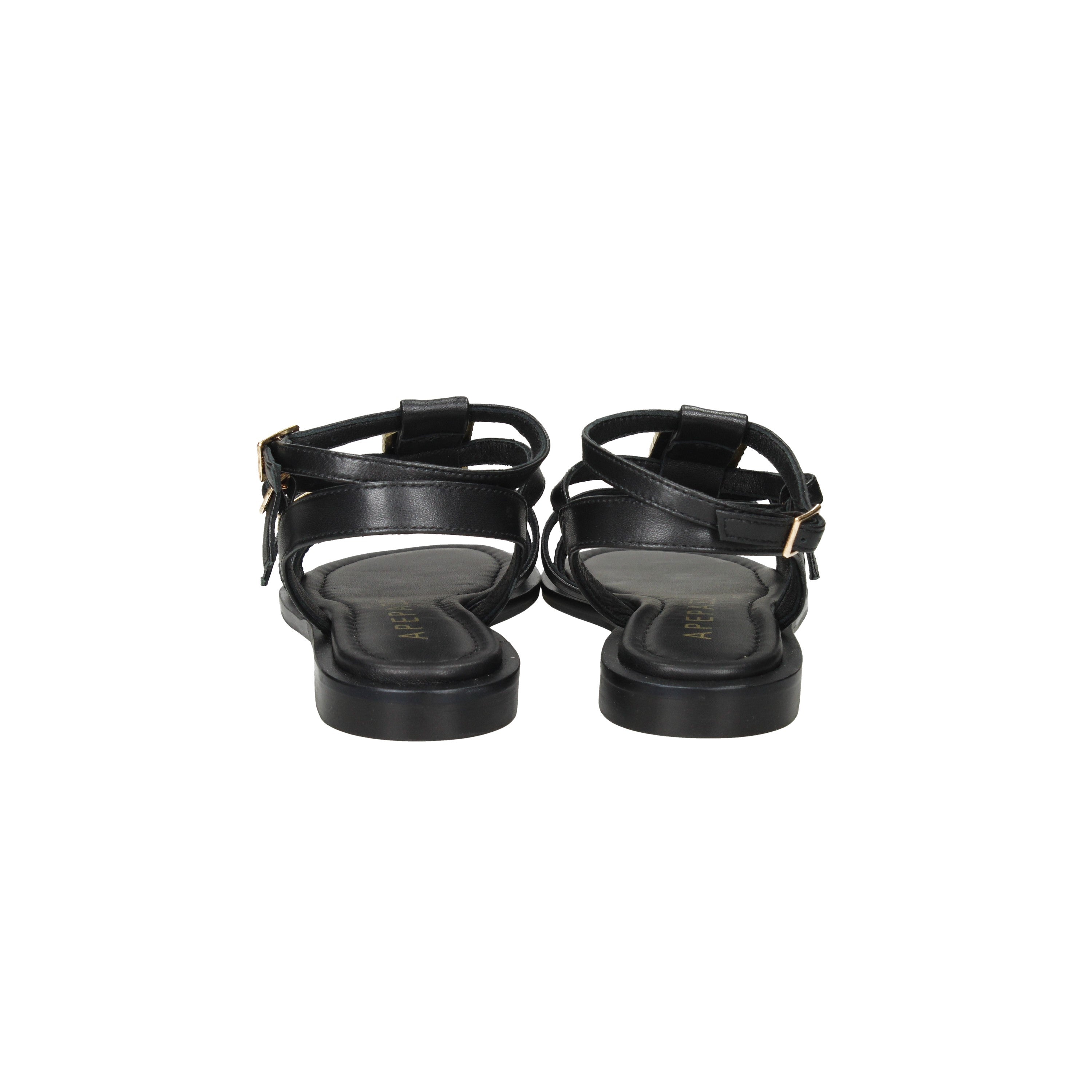 NERO | APEPAZZA - D S5FLAT09 Sandalo