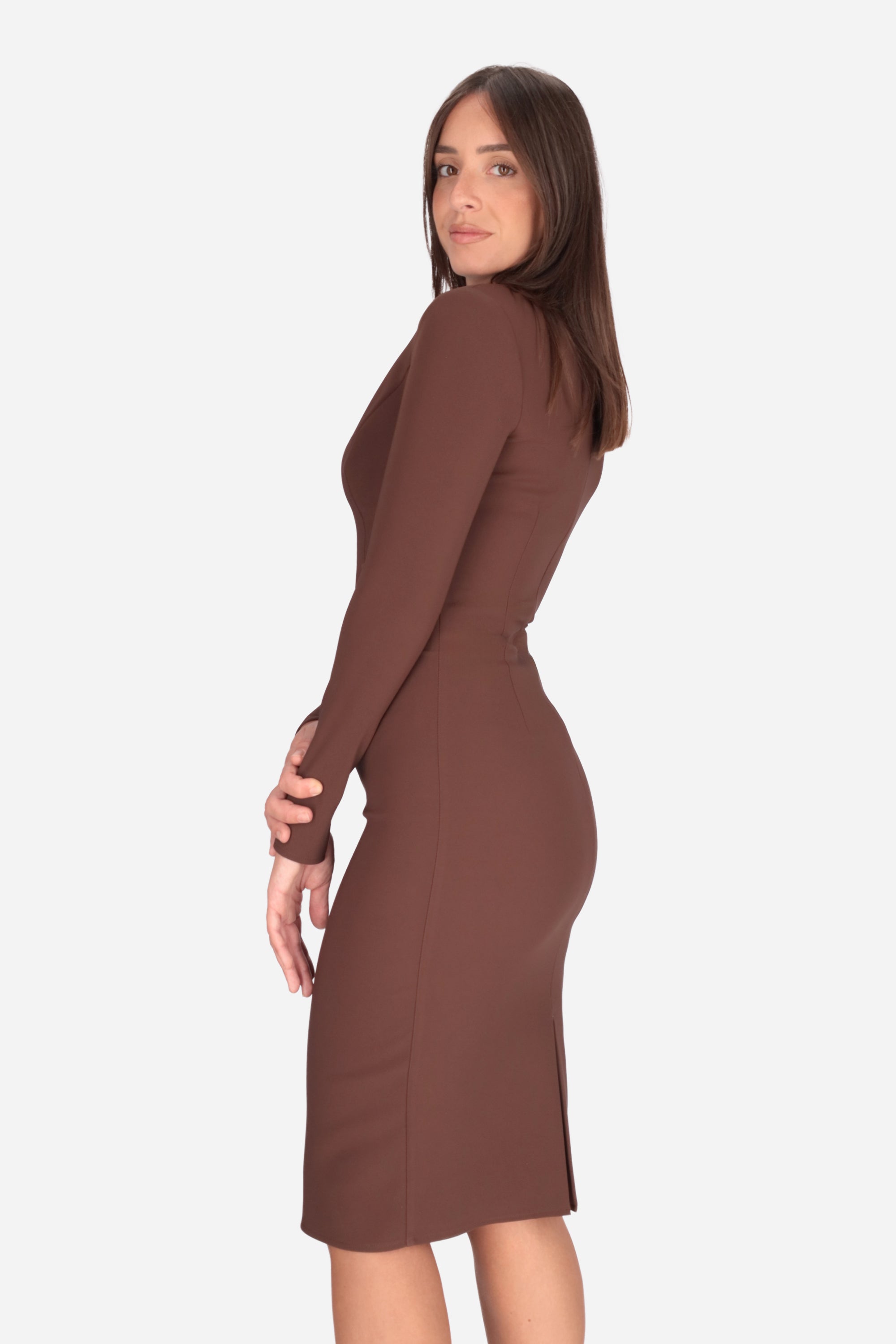 MARRONE | ELISABETTA FRANCHI - D AB80557E2 Abito