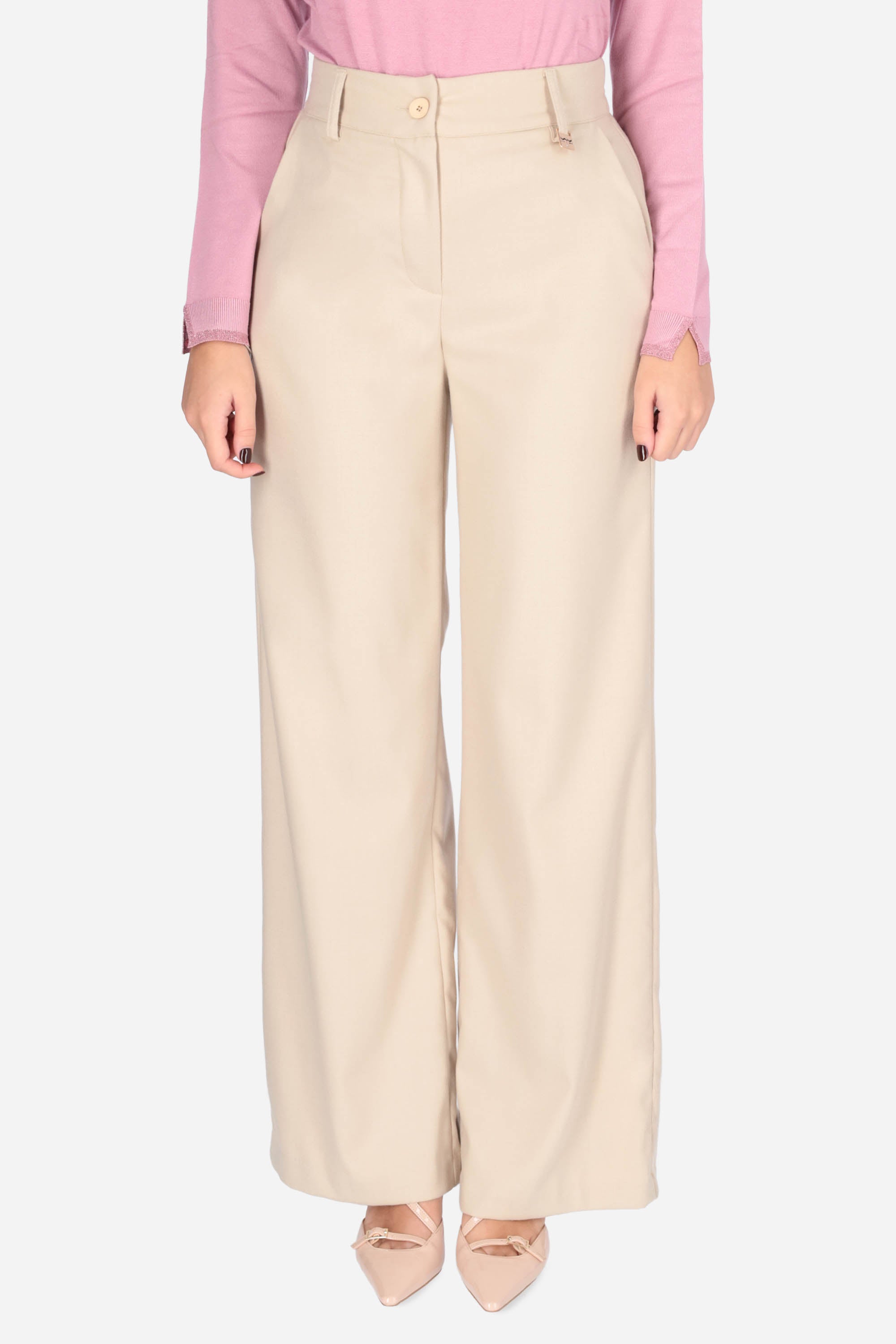 BEIGE | MADEMOISELLE DU MONDE - D MDM217 Pantalone