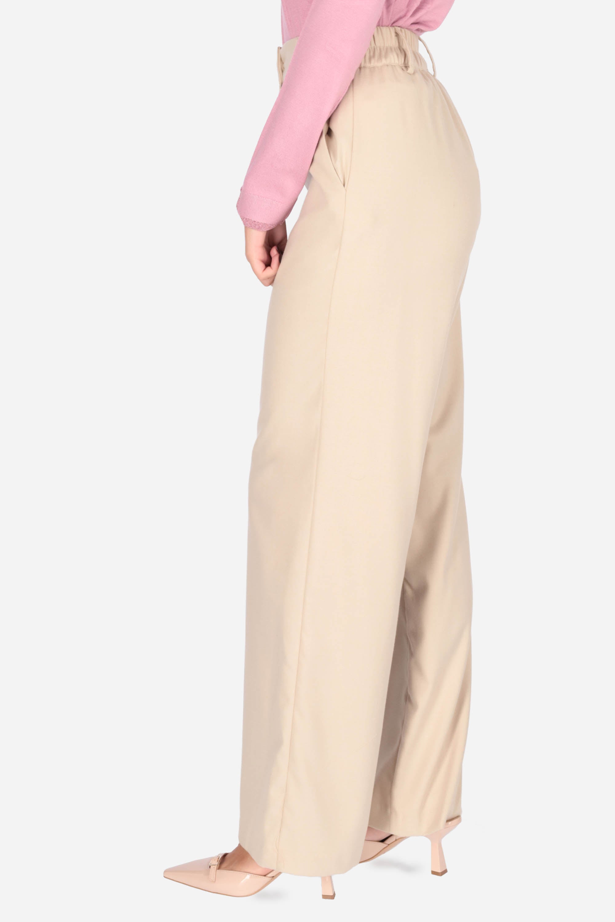 BEIGE | MADEMOISELLE DU MONDE - D MDM217 Pantalone