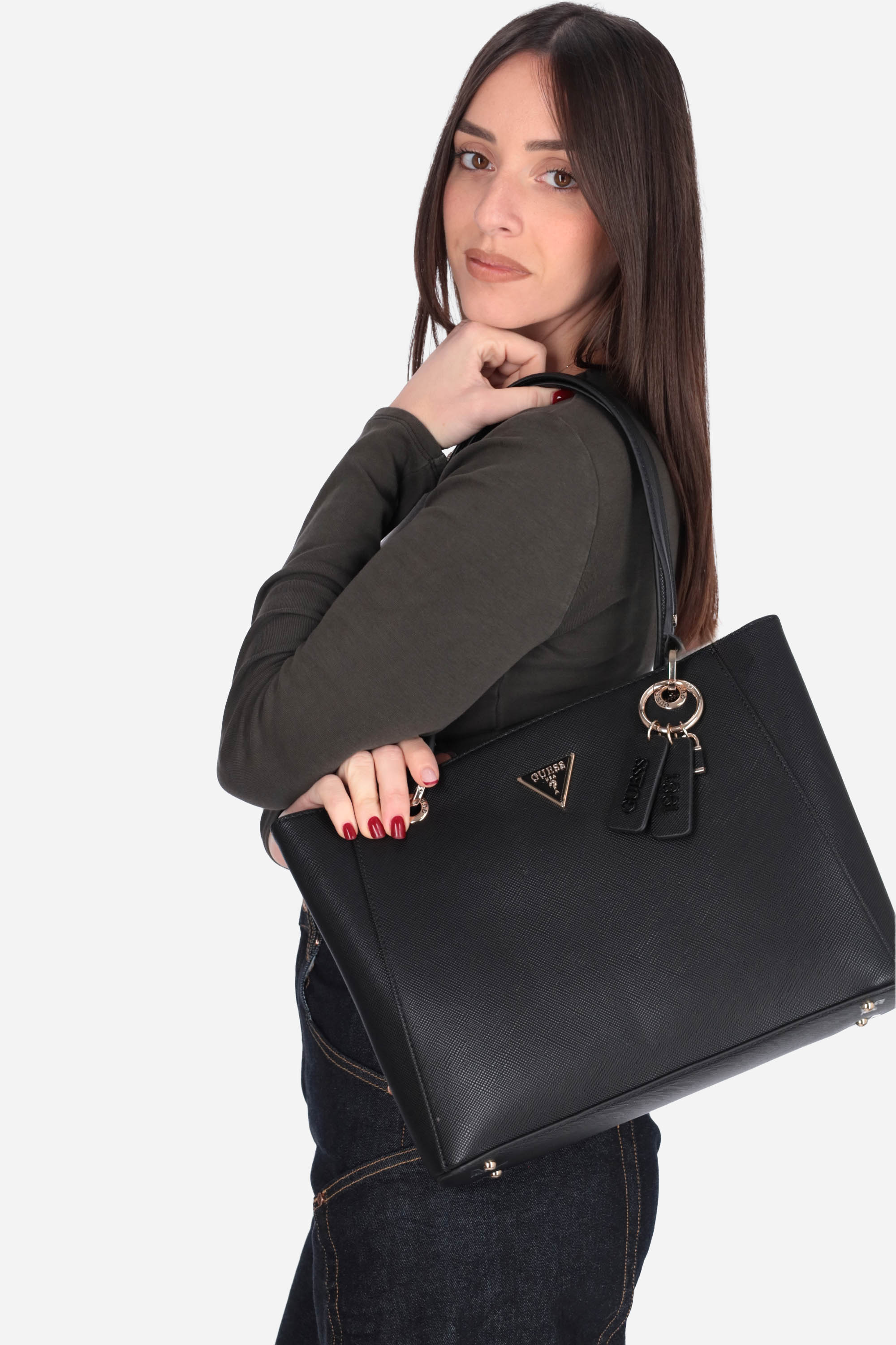 NERO | GUESS - D HWZG9672250 Borsa