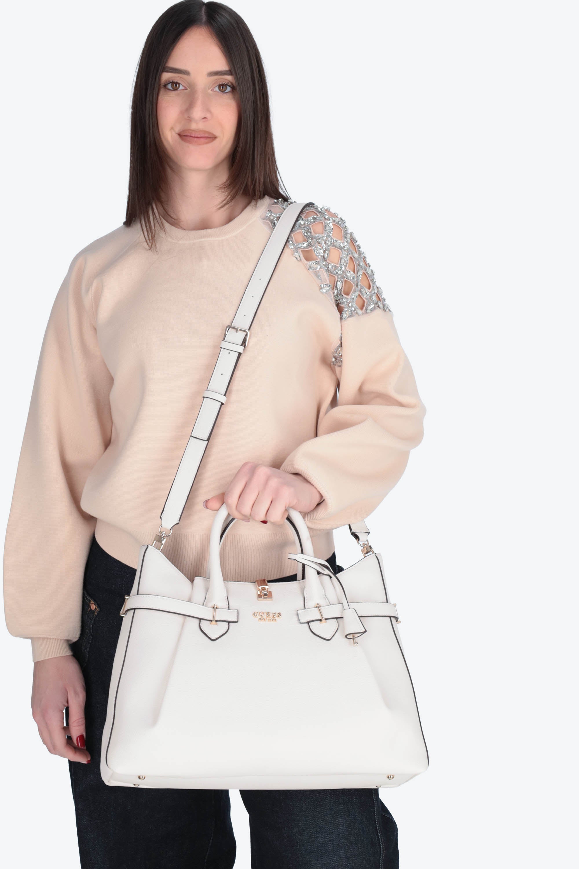 BIANCO | GUESS - D HWBG7833070 Borsa