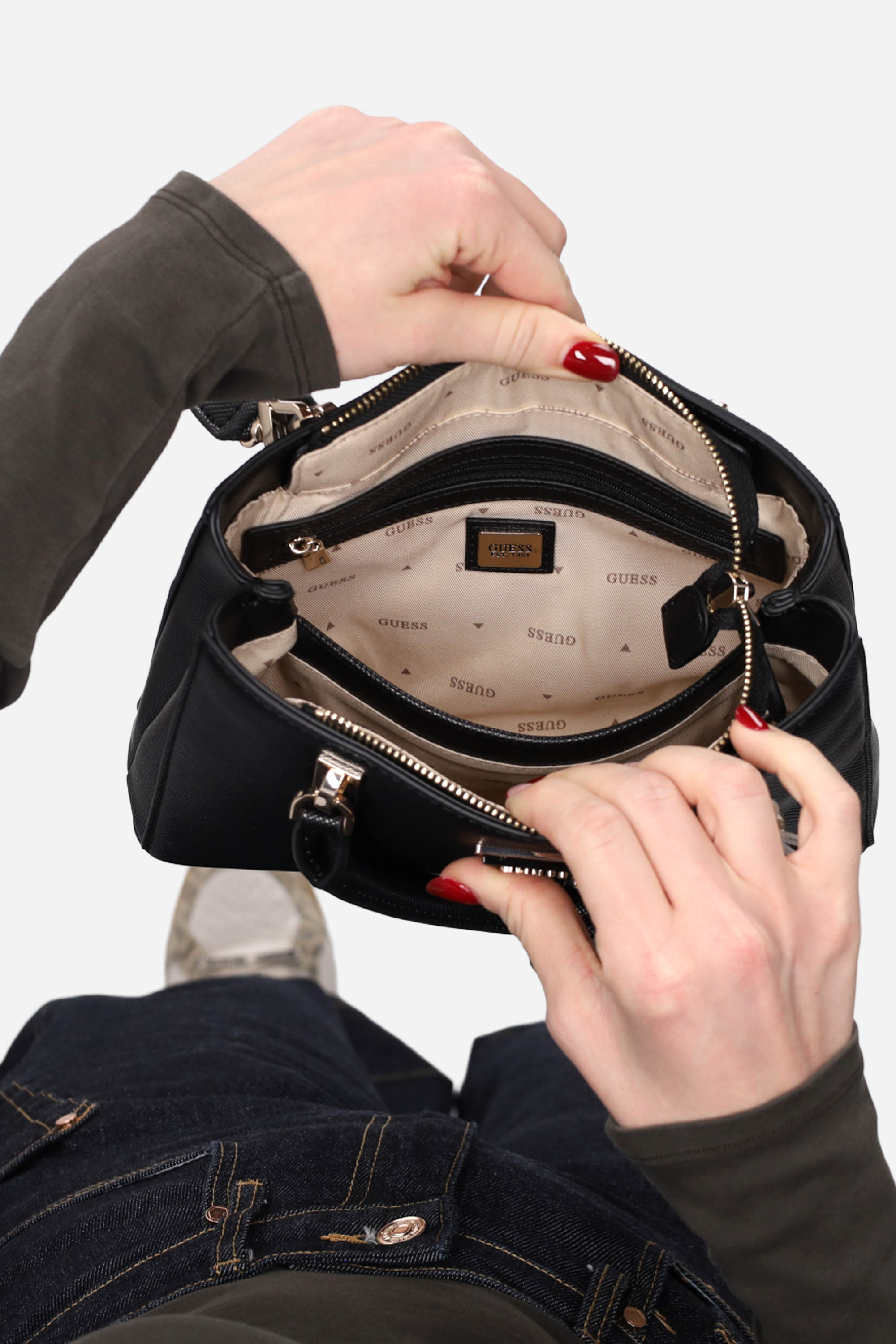 NERO | GUESS - D HWZG9672050 Borsa