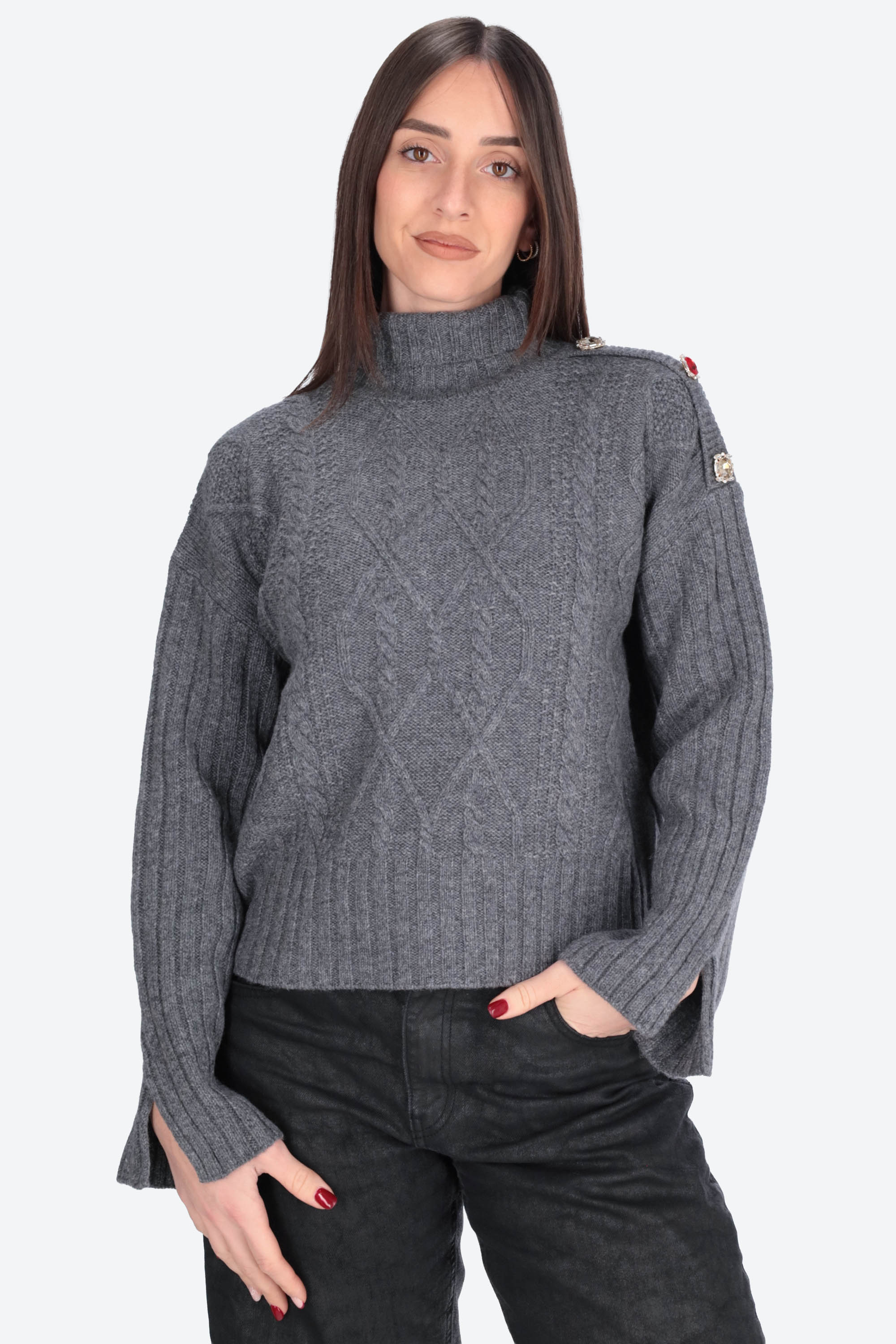 GRIGIO | LIU JO - D MF5425MS040 Maglia