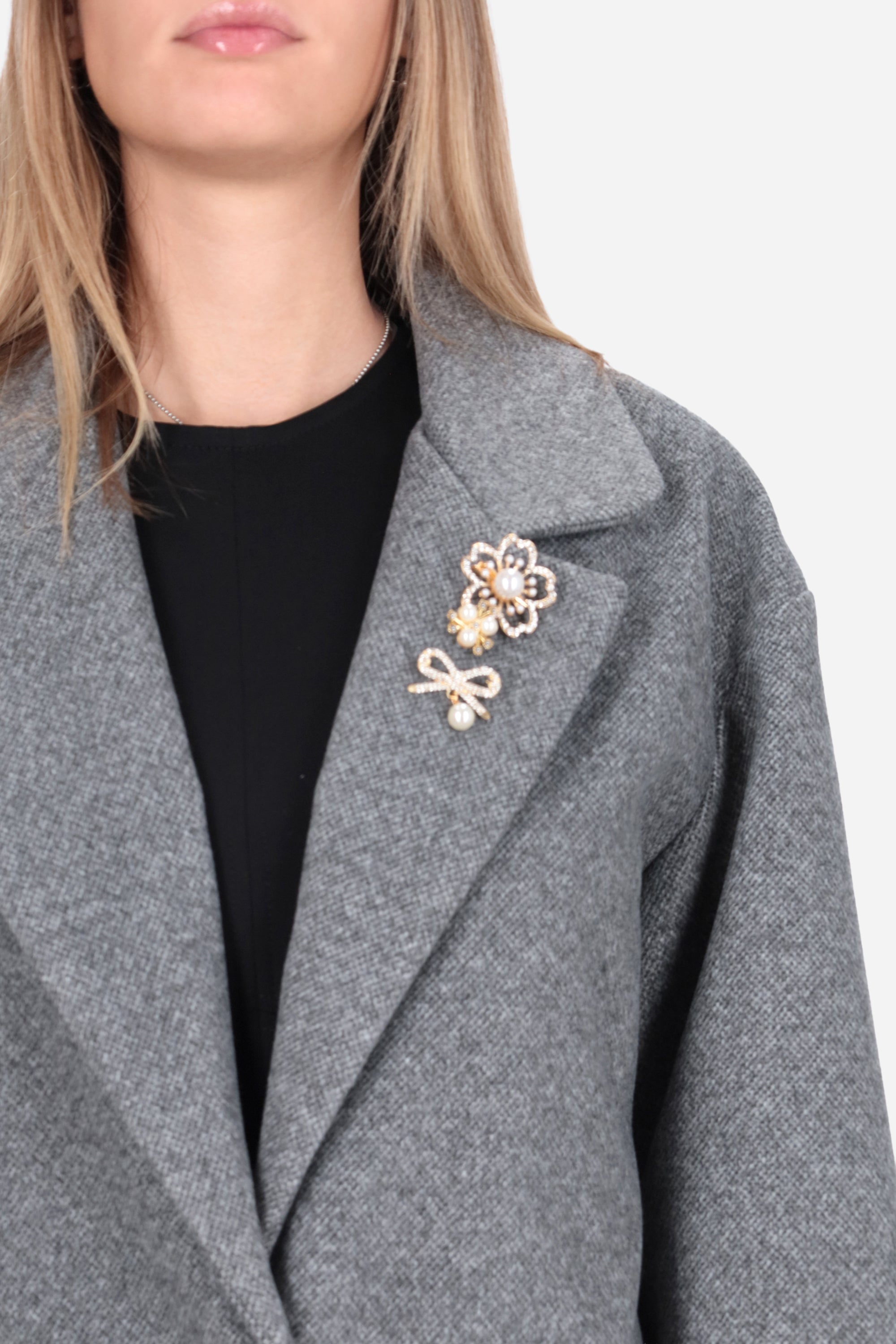 GRIGIO | LE SARTE DEL SOLE - D J3666 Cappotto