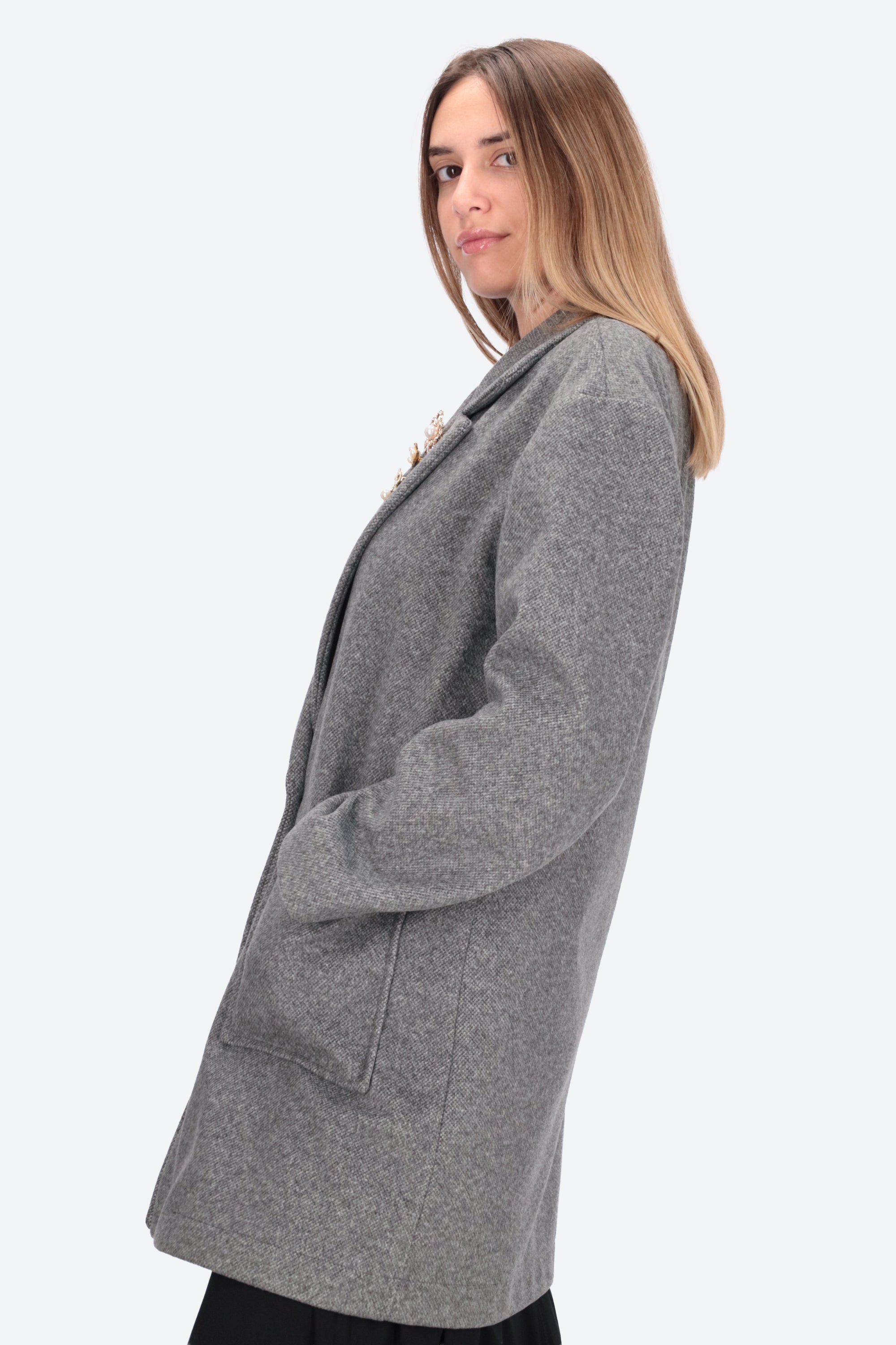 GRIGIO | LE SARTE DEL SOLE - D J3666 Cappotto