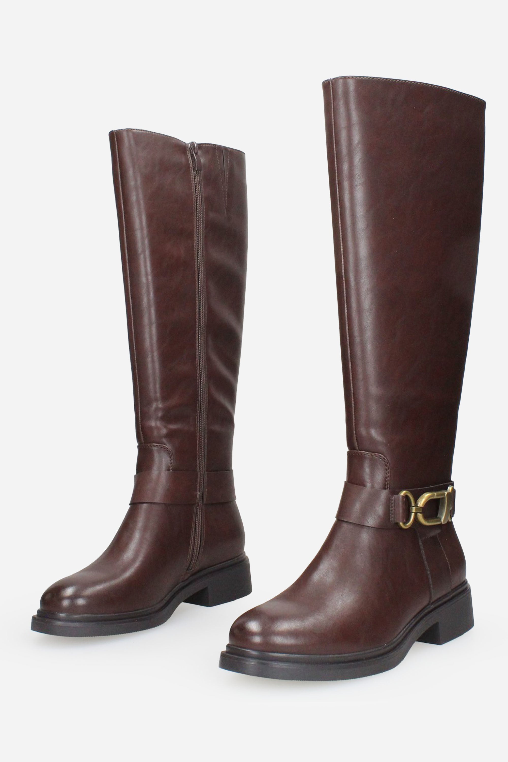 MARRONE | GOLD & GOLD - D GR581 Stivale