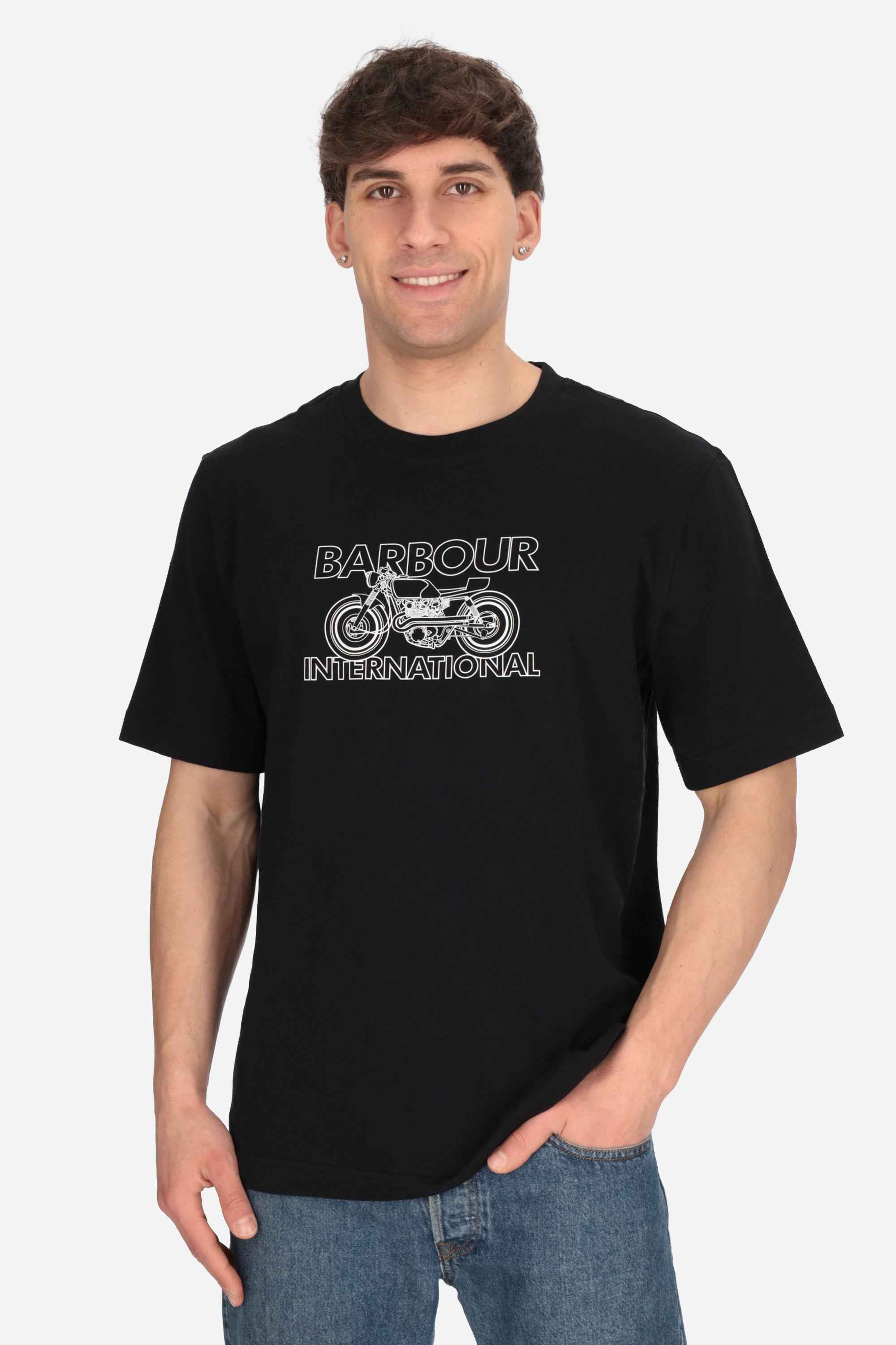 NERO | BARBOUR INTERNATIONAL - U MTS1578 T-shirt
