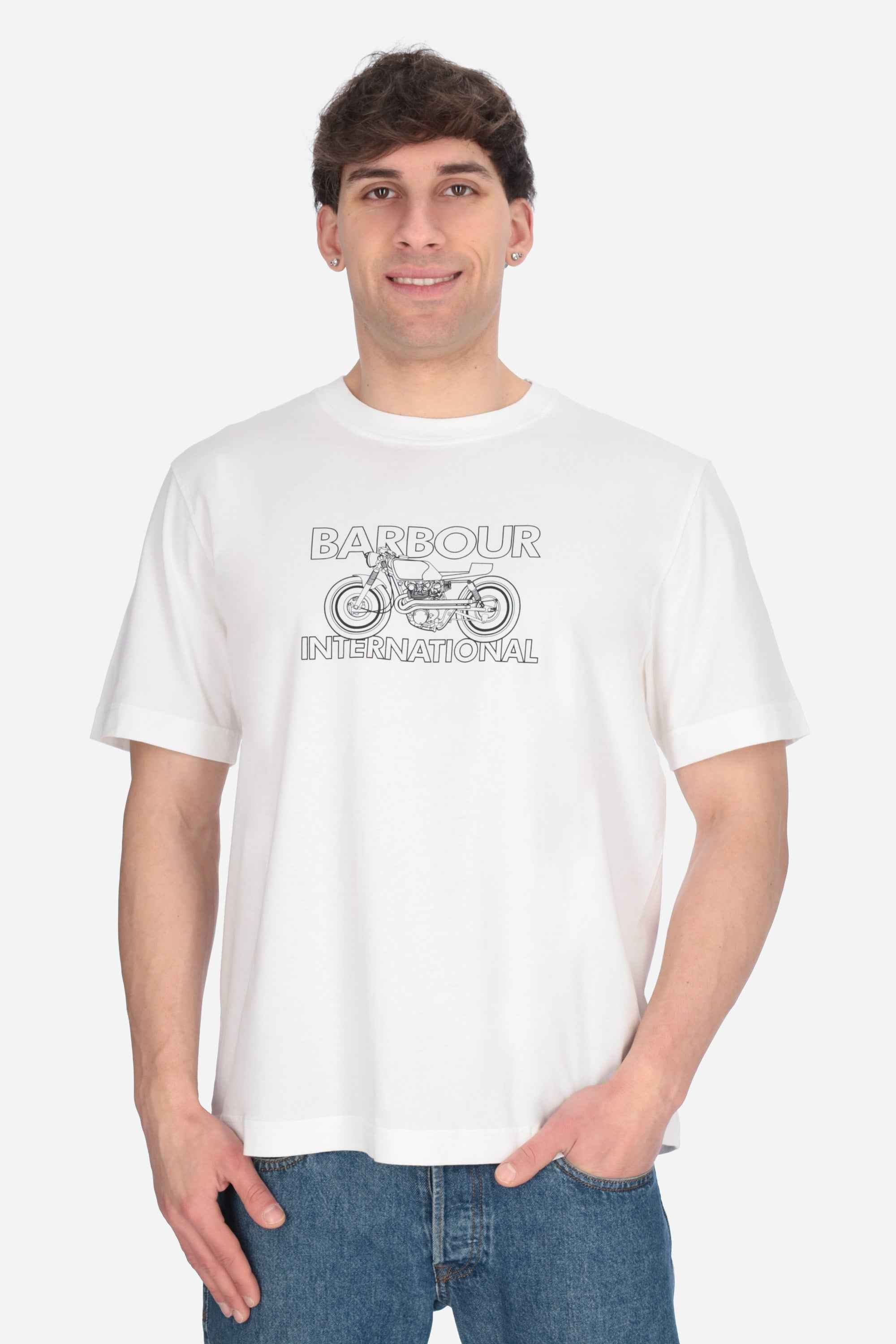 BIANCO | BARBOUR INTERNATIONAL - U MTS1578 T-shirt