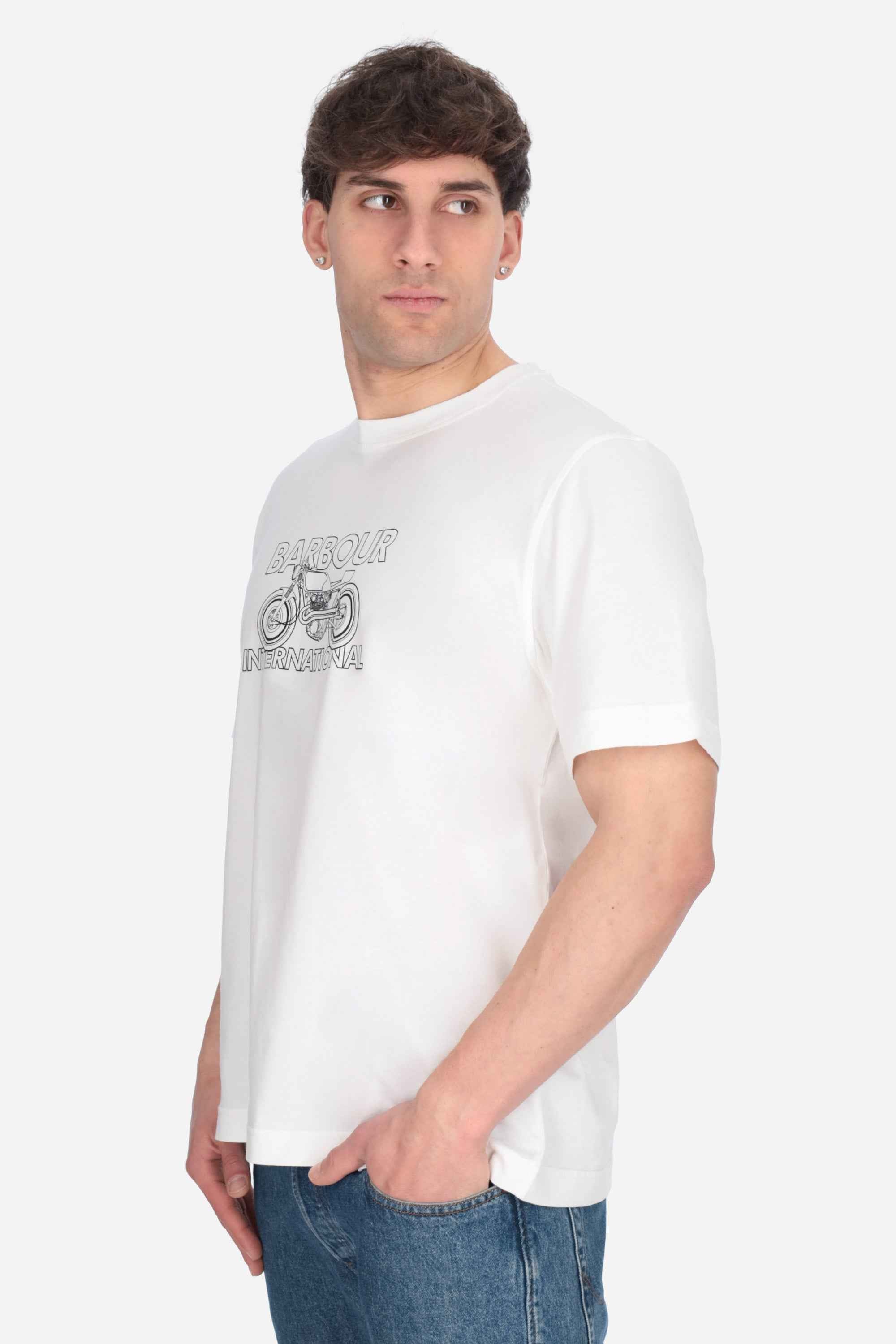 BIANCO | BARBOUR INTERNATIONAL - U MTS1578 T-shirt