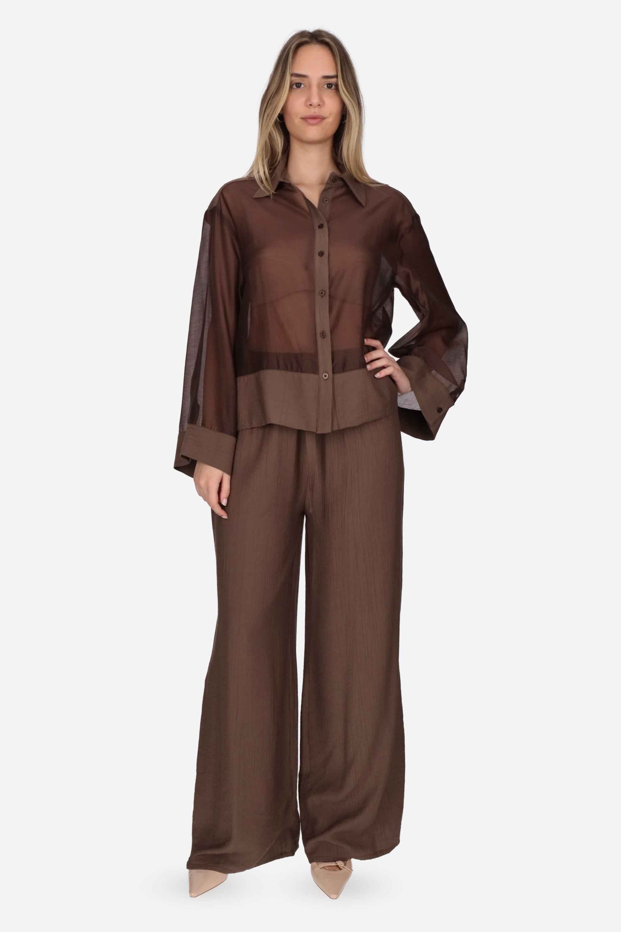 MARRONE | MADEMOISELLE DU MONDE - D MDM405 Pantalone