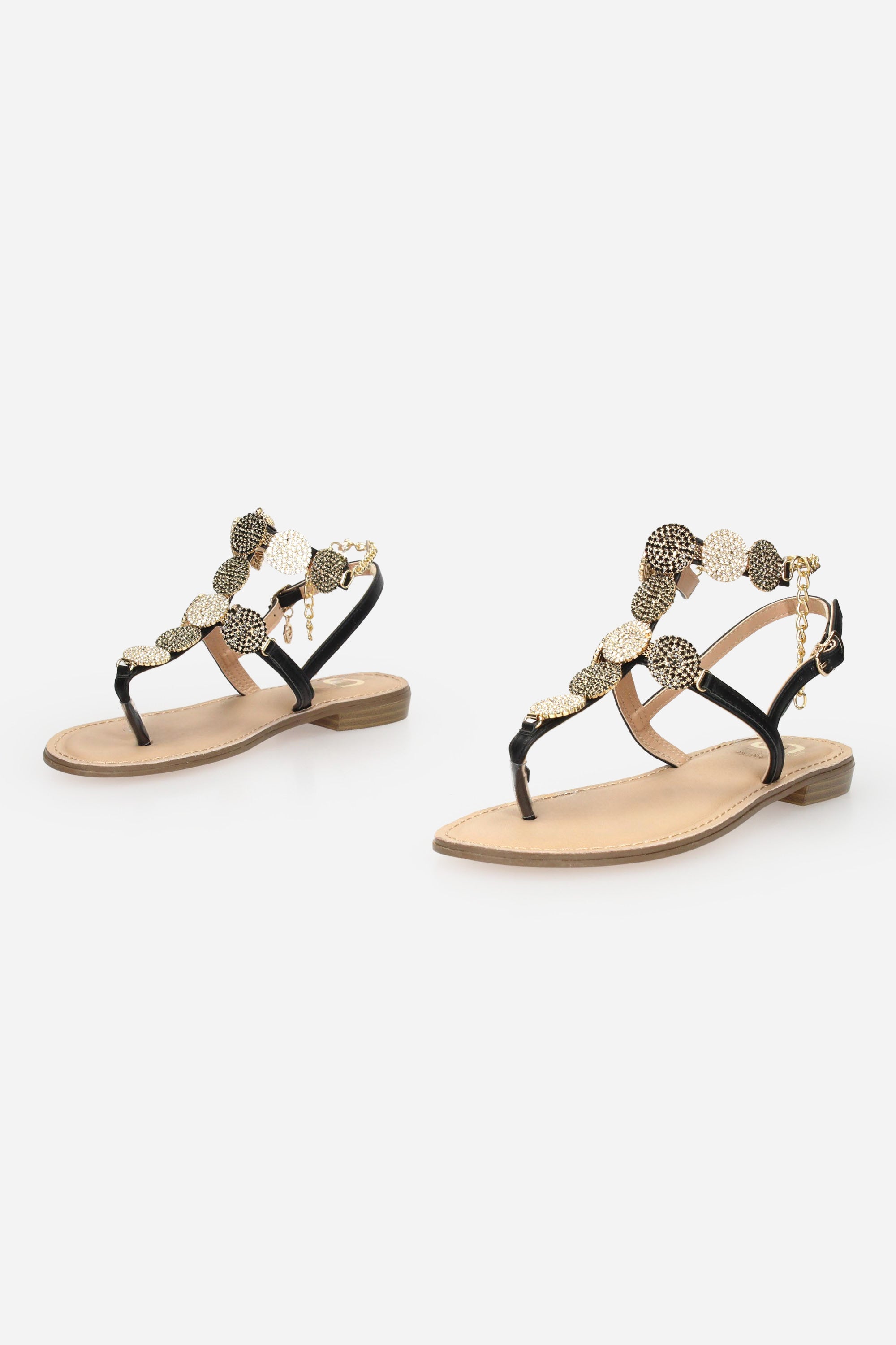 NERO | GOLD & GOLD - D GL835 Infradito