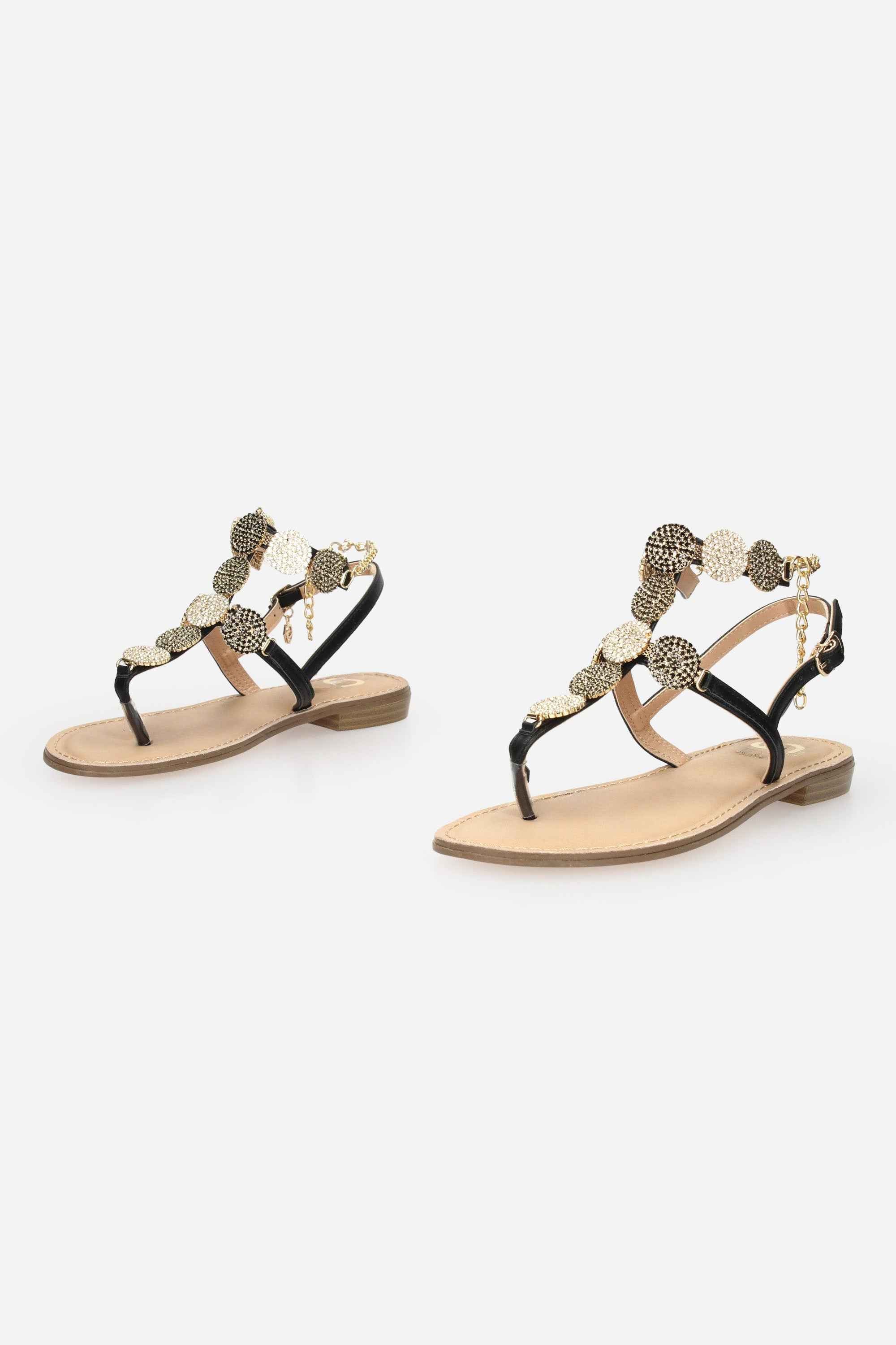 NERO | GOLD & GOLD - D GL835 Infradito