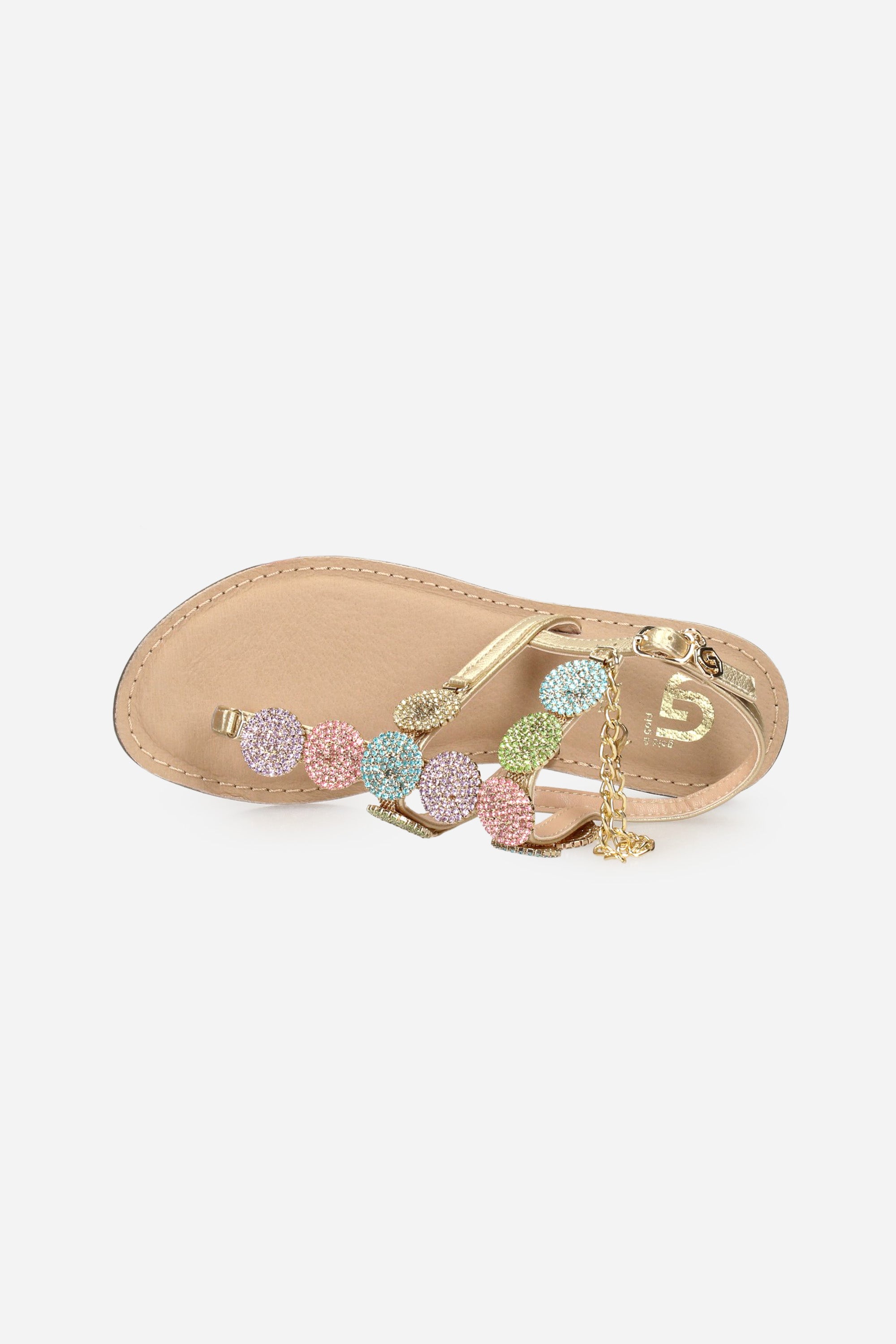 MULTICOLOR | GOLD & GOLD - D GL835 Infradito