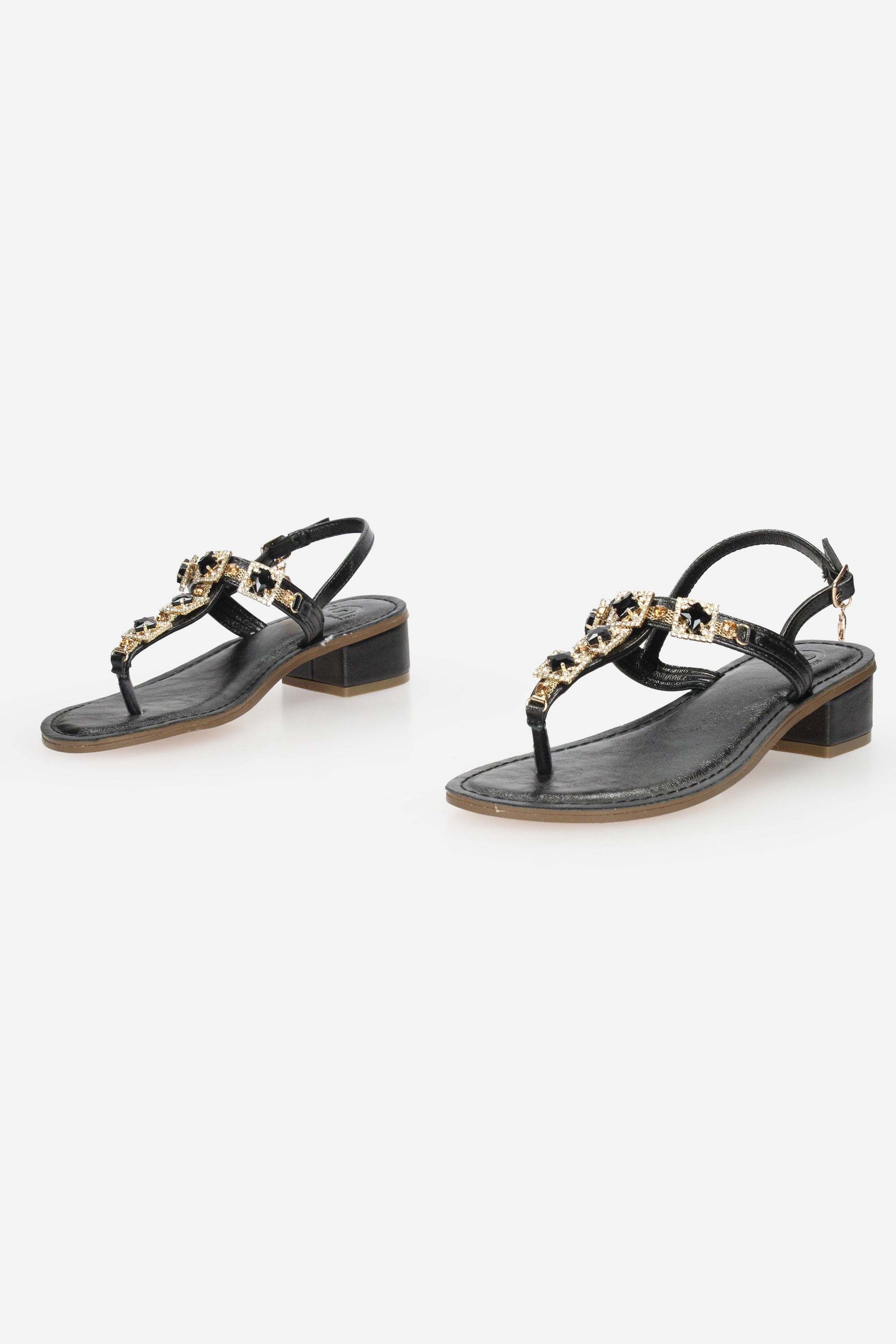 NERO | GOLD & GOLD - D GL822 Infradito