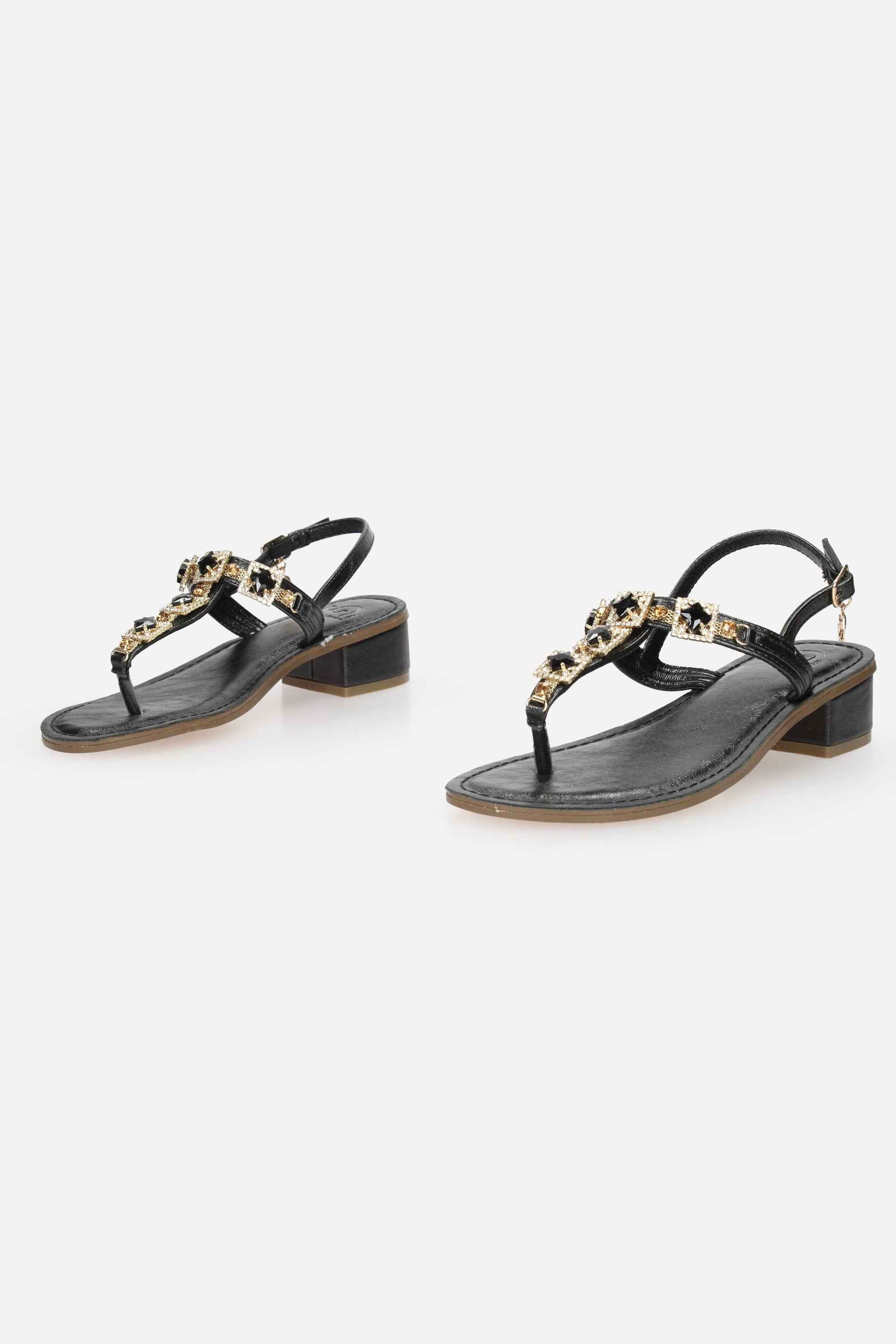 NERO | GOLD & GOLD - D GL822 Infradito