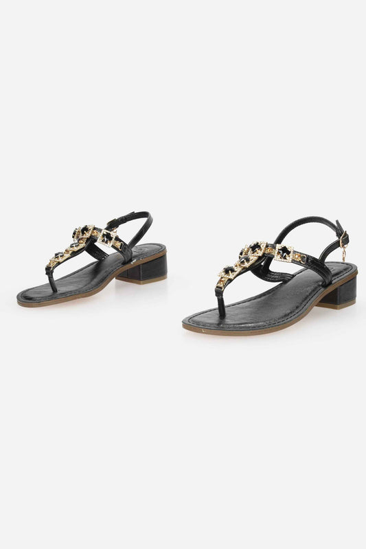 NERO | GOLD & GOLD - D GL822 Infradito
