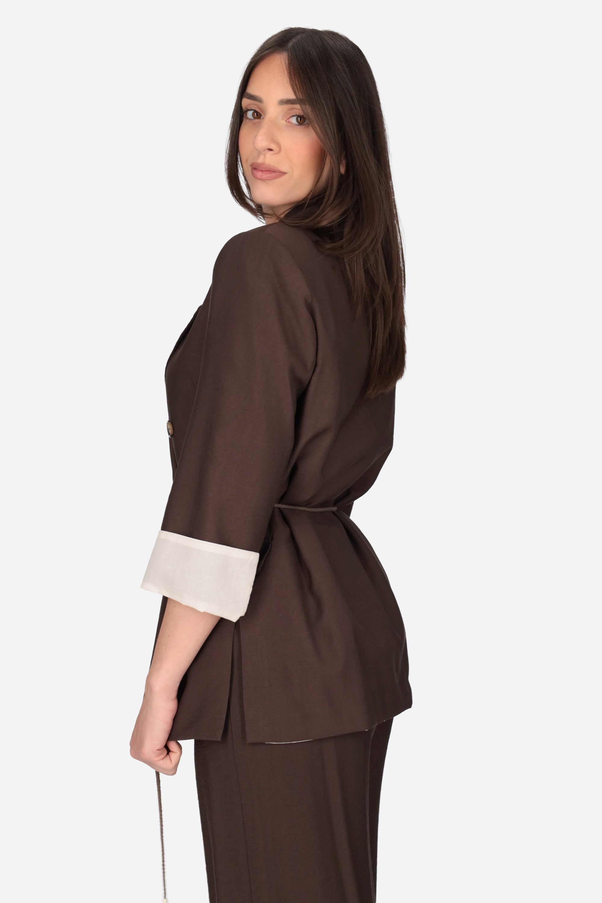 MARRONE | MADEMOISELLE DU MONDE - D MDM253 Giacca