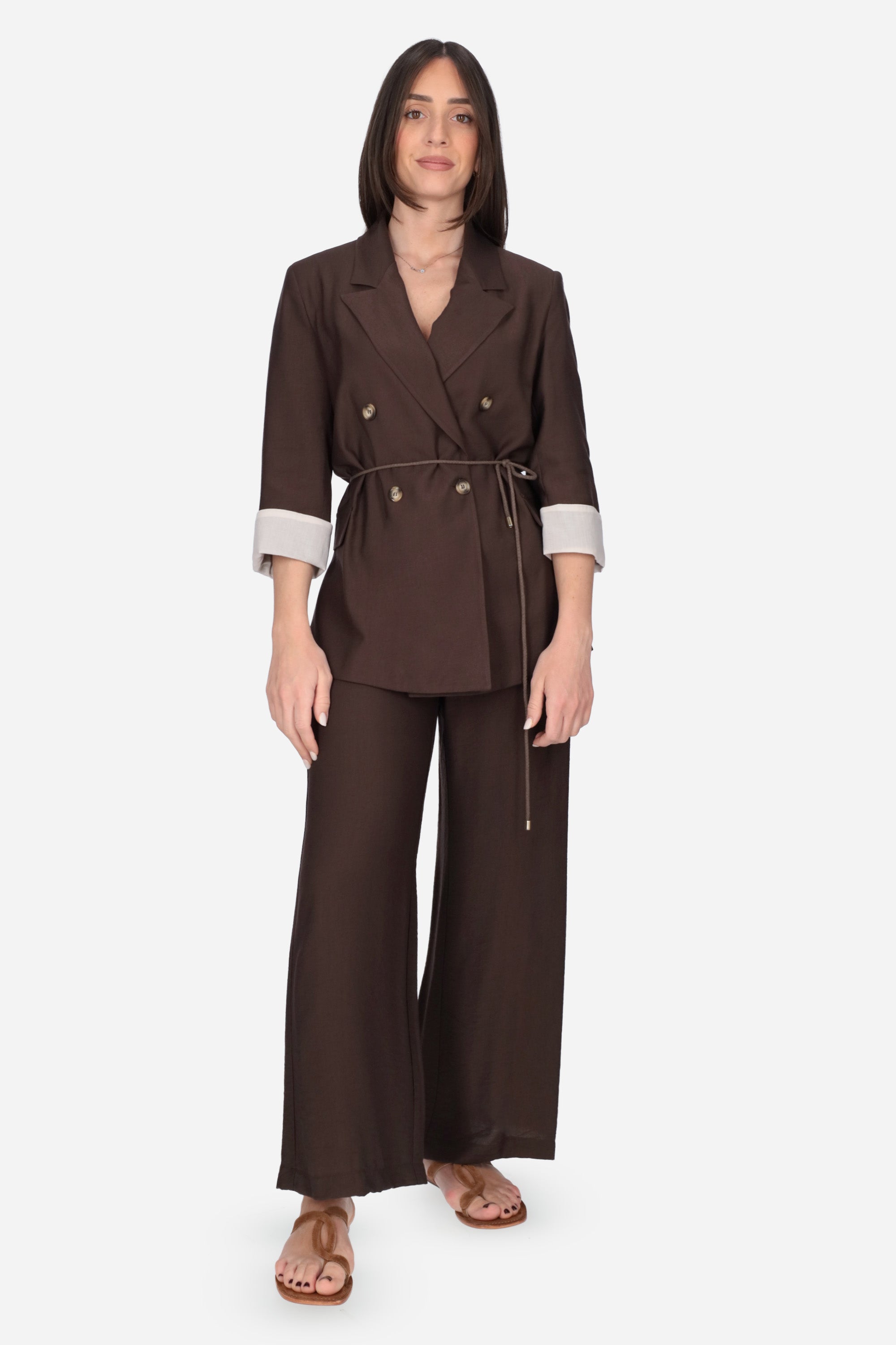 MARRONE | MADEMOISELLE DU MONDE - D MDM253 Giacca