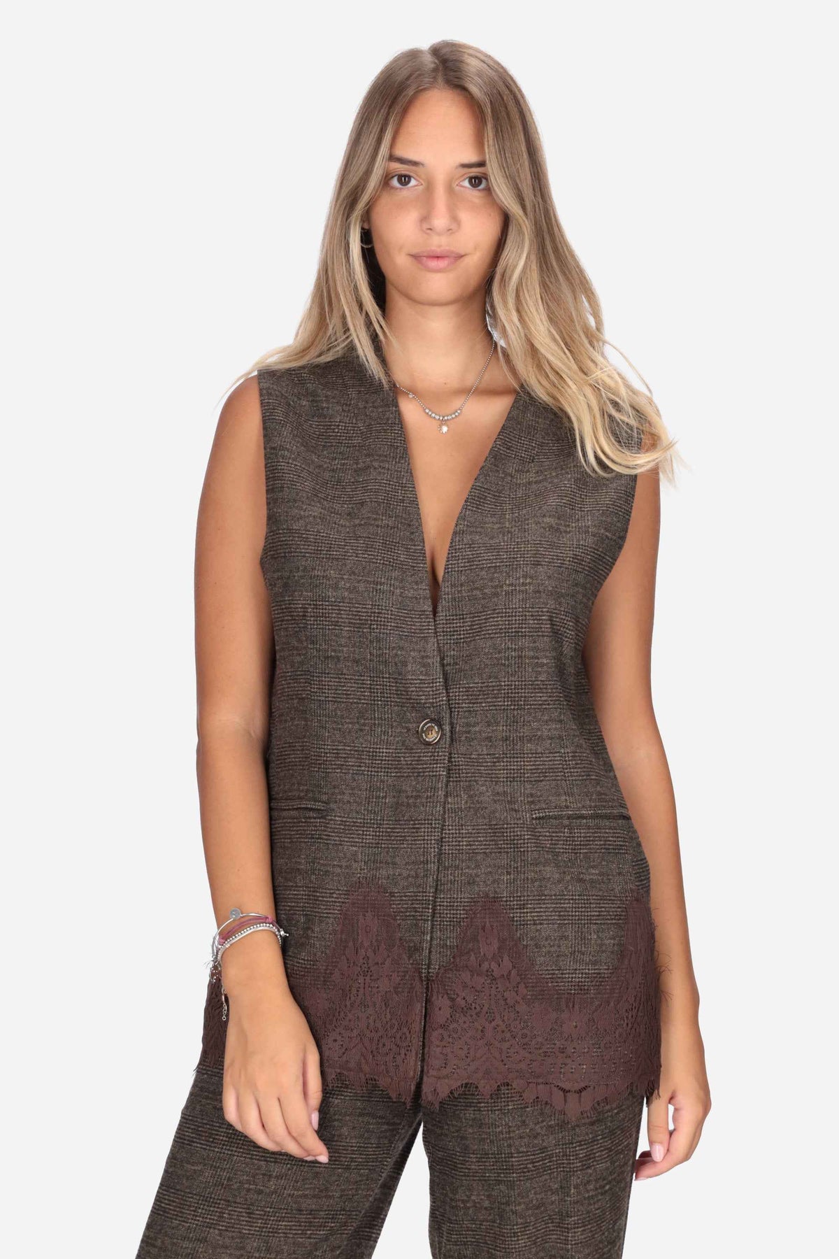 MARRONE | LE SARTE DEL SOLE - D J4316 Gilet