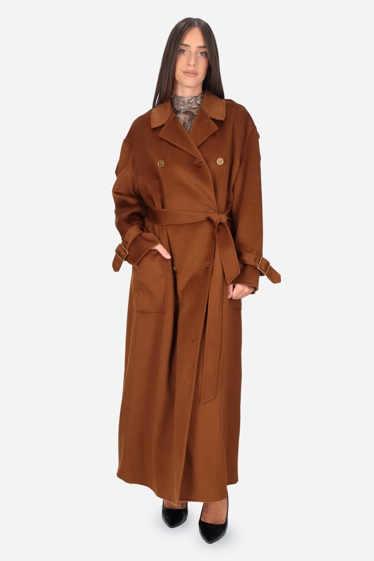 MARRONE | ELISABETTA FRANCHI - D CP02D66E2 Cappotto