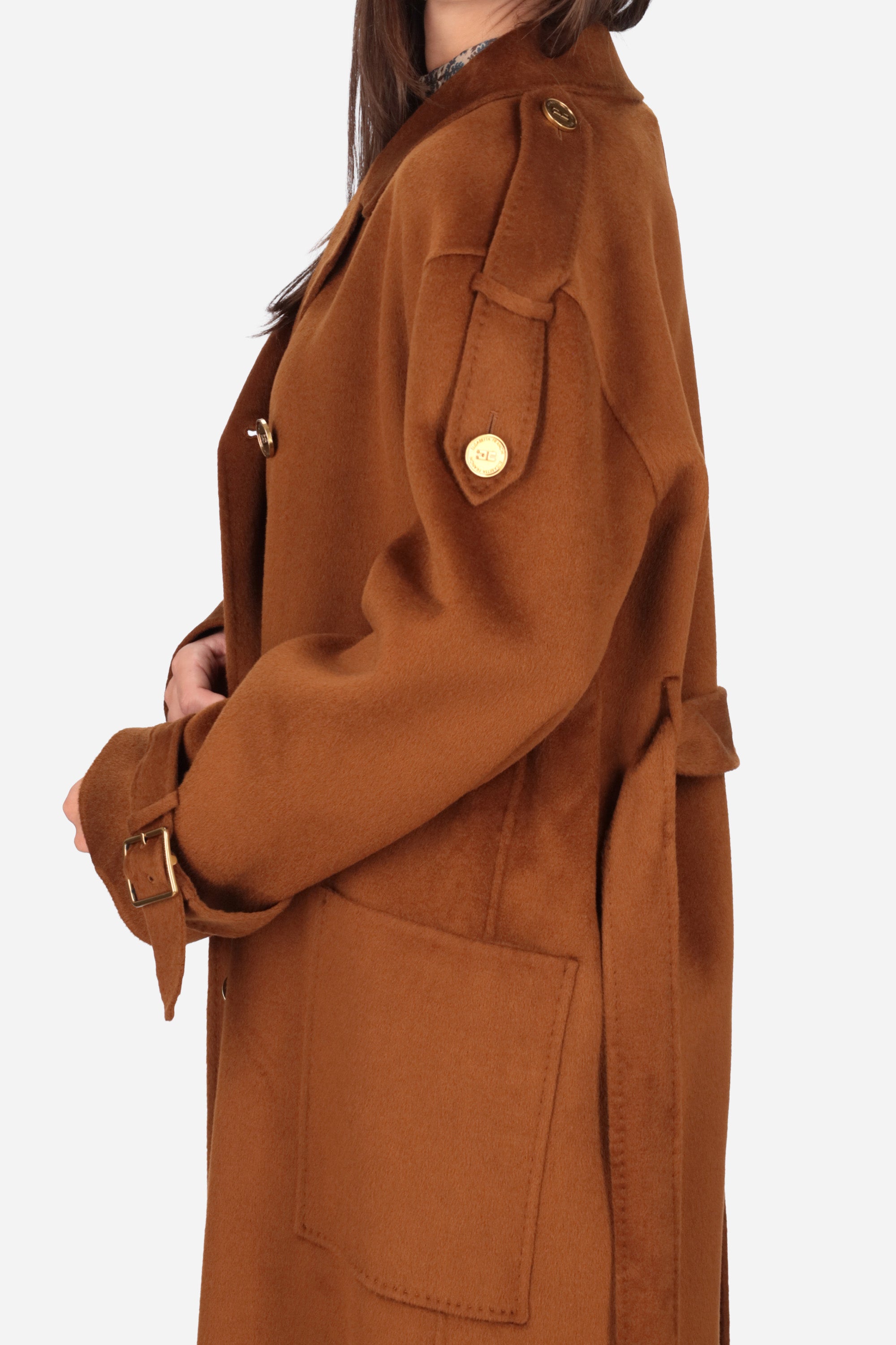 MARRONE | ELISABETTA FRANCHI - D CP02D66E2 Cappotto