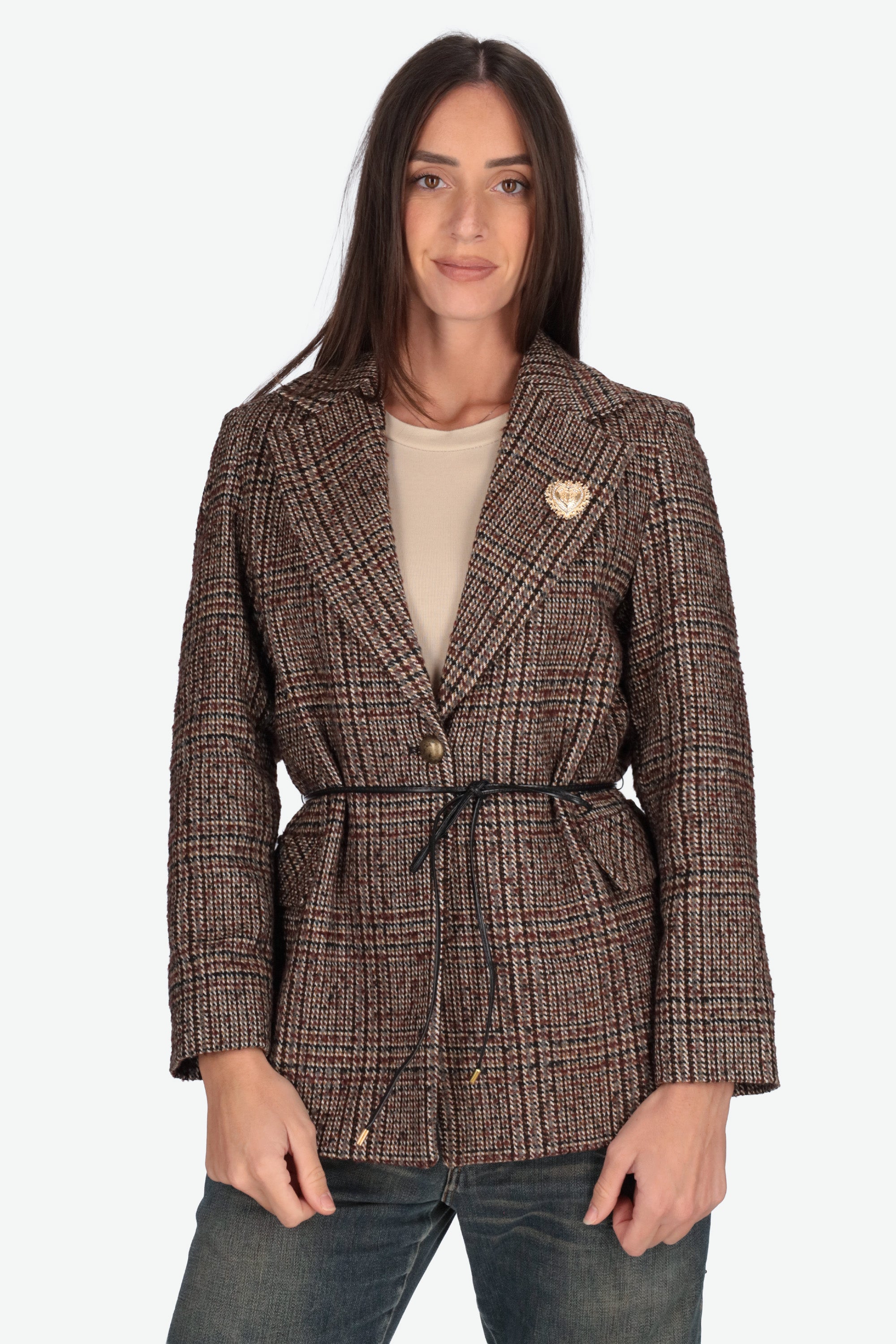 MARRONE | MADEMOISELLE DU MONDE - D GI4891 Giacca