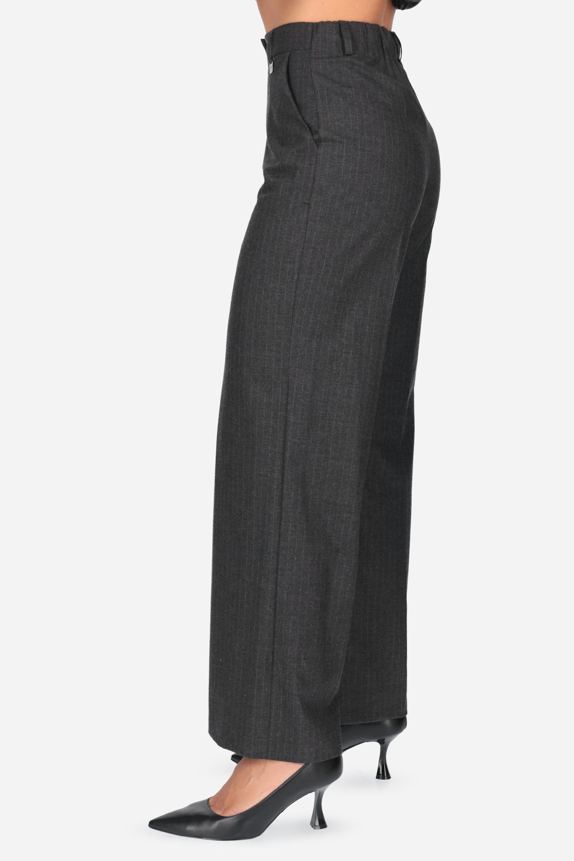 ANTRACITE | MADEMOISELLE DU MONDE - D PA4912 Pantalone