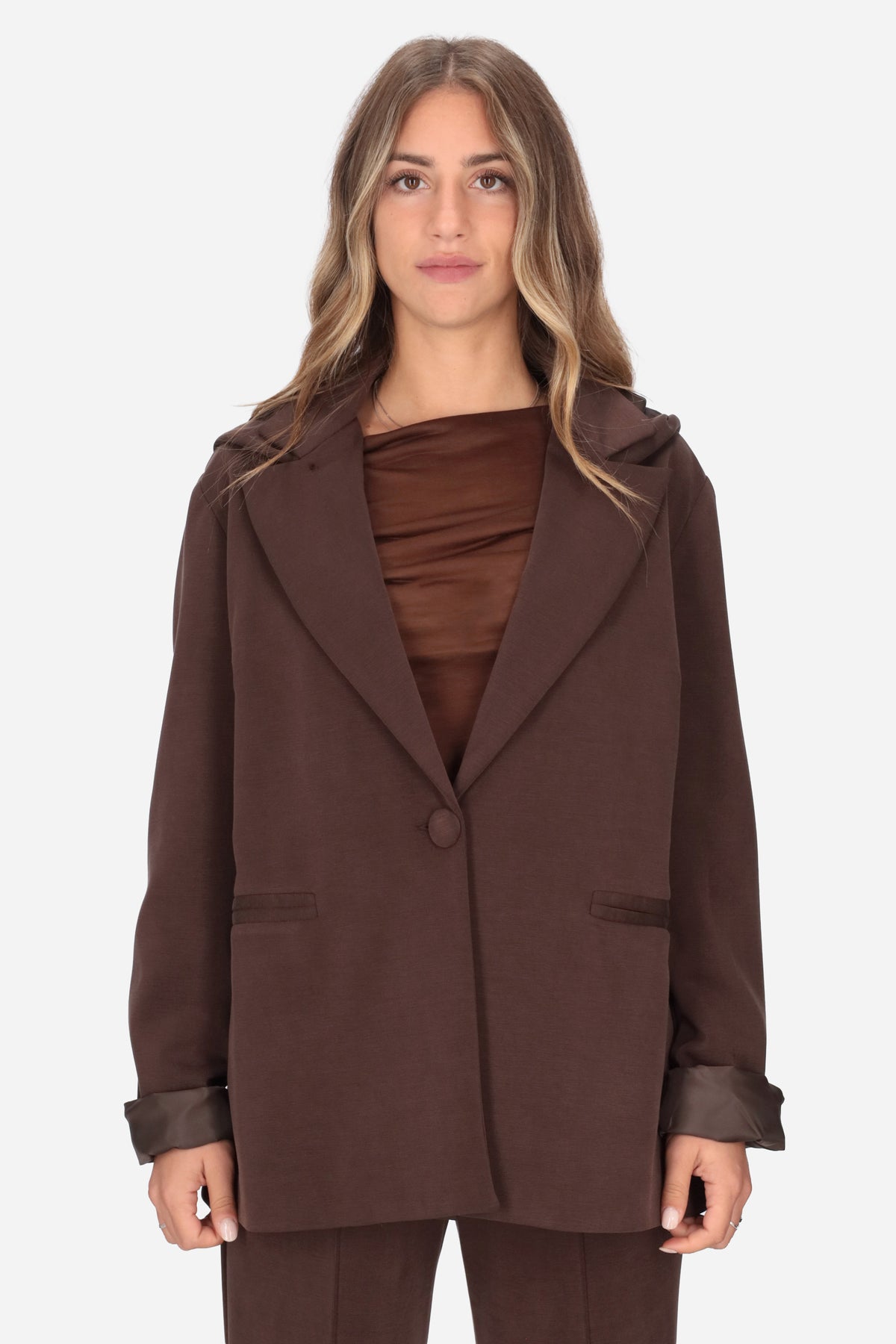 MARRONE | MADEMOISELLE DU MONDE - D MDM416 Giacca