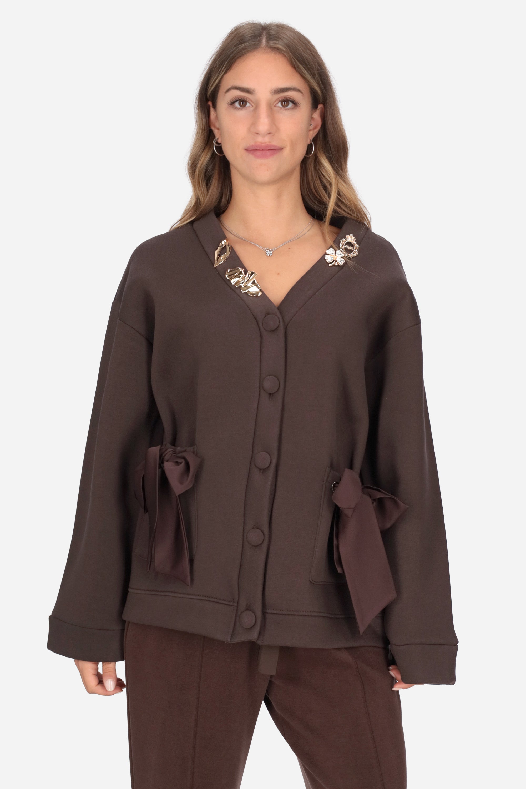 MARRONE | MADEMOISELLE DU MONDE - D 5064 Cardigan